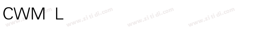 CWM Light字体转换